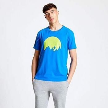 Dare2b Determine-Camiseta con Estampado Gráfico De Algodón De Estilo Informal Y Manga Corta T-Shirts/Polos/Vests, Hombre, Atheltic Blue, S