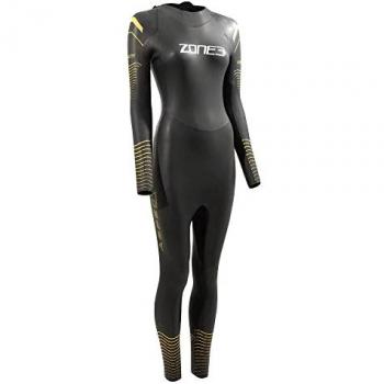 Traje neopreno Zone3 Aspect Thermal mujer, negro, naranja, amarillo, talla M