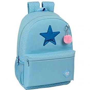 Glowlab Mochila Safta Escolar Star, 300x140x460 mm, Azul Claro