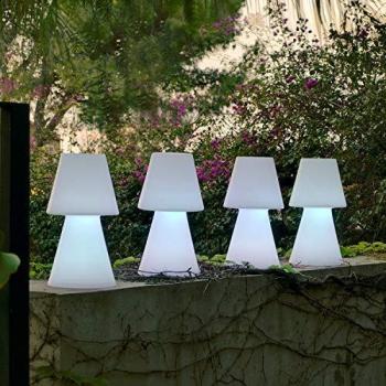 Newgarden Lola 45 Lámpara de Mesa LED Portátil y con Cable, Blanco Frío, Ø25x45 cm (Diámetro x Altura), IP65 Resistente a la Intemperie para Exterior e