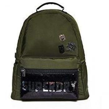 Superdry - Mochila casual Khaki Sequin ca. 38 x 28 x 15 cm