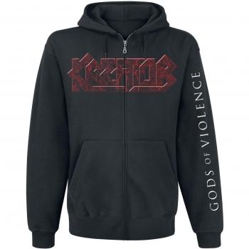 Kreator Gods Of Violence-Skull Sudadera capucha con cremallera Negro XL