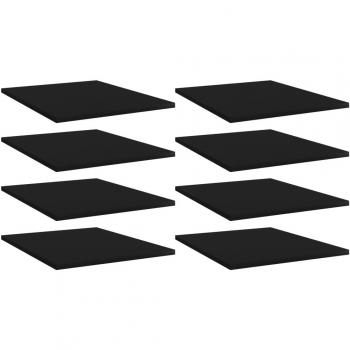 Estantes para estantería 8 piezas aglomerado negro 40x50x1,5 cm madera multicapa