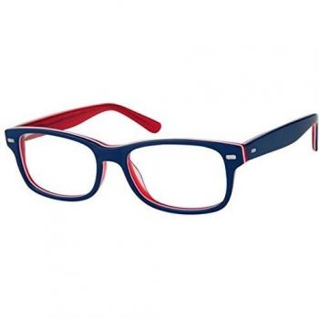 Cuadrado Montura completa Plástico Azul Gafas Recetadas para Hombre - SmartBuy Collection