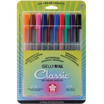 Sakura 37379 - Paquete de 5 bolígrafos de Tinta de Gel Gelly Roll de Punta Fina, Classic Med 10-pc, Medium Point