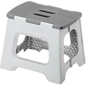 Vigar Taburete Plegable Compact de Color Gris de 27 cm de Altura