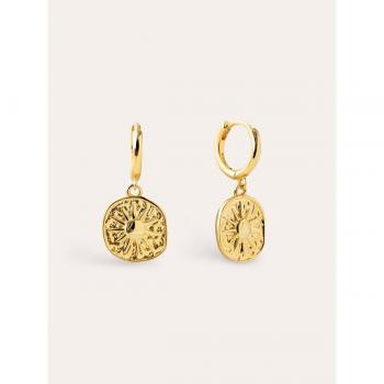 Pendientes Singularu Aro Solstice Sun Baño Oro