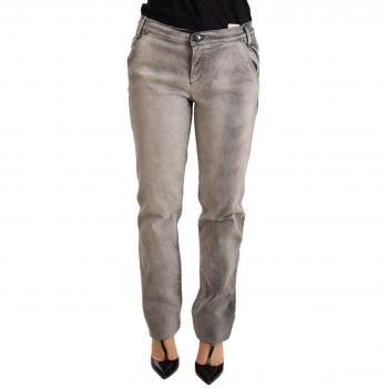 Ermanno Scervino Gray Washed Low Waist Skinny Trouser Cotton Jeans - W31