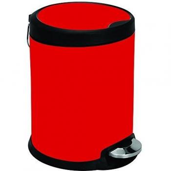 MSV MS981/100555 - Papelera con Pedal Acero Inoxidable, 19,5 x 19,5 x 26 cm
