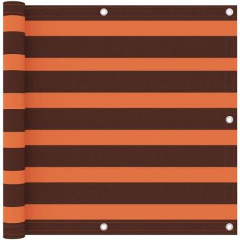 Toldo para balcón tela oxford naranja y marrón 90x300 cm