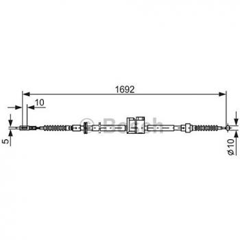 Bosch 1 987 477 813 Cable De Accionamiento, Freno De Estacionamiento