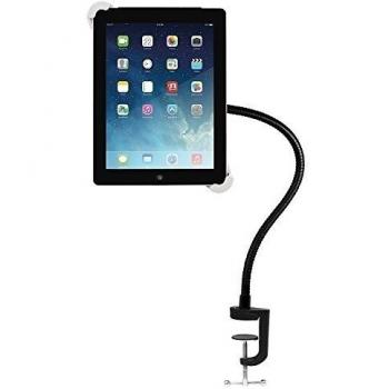 BESTEK Soporte Tablet Cuello Cisne Montaje de Perno de la Abrazadera con Abrazo Flexible para Asiento Escritorio para Pad Pro, Pad 2/3/4, Pad Mini1/2/3