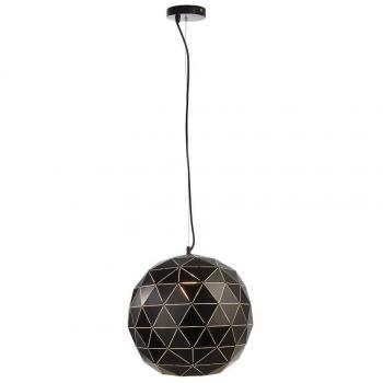 Lámpara colgante Asterope, Ø 50 cm, redonda, negra, 3x max. 60W