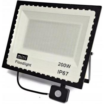 Proyector Halógeno LED 200W con Sensor de Movimiento y Protección IP