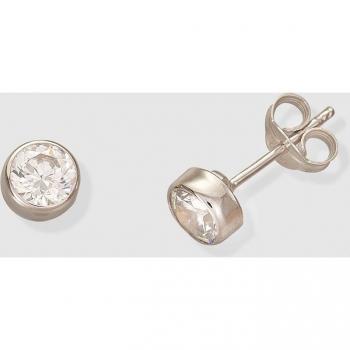Pendientes de mujer elegantes de oro con circonitas incrustadas - El Corte Inglés