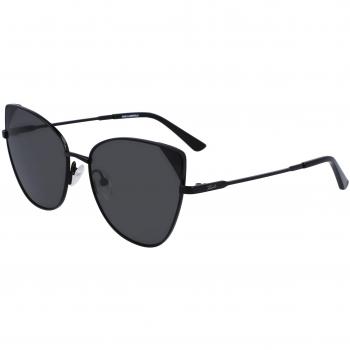 Karl Lagerfeld Women's Butterfly Metal Sunglasses - Black - One Size