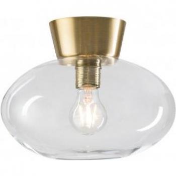 Lámpara de techo BULLO en metal y latón, diámetro 27 cm, diseño empotrado en forma de globo, con casquillo E27