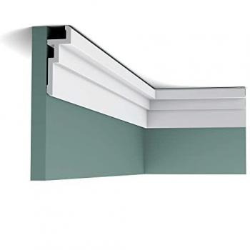 Caja de 24 metros de Cornisa Orac Décor CX196 - Diseño moderno, Poliestireno blanco, Ideal para iluminación indirecta