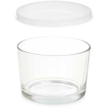 Fiambrera Transparente Vivalto de Vidrio y Polipropileno 200 ml (24 Unidades) - Cuida Cada Detalle