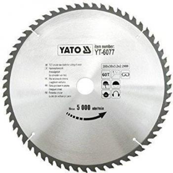 Yato YT-6077 - Sierra circular con carburo 300 x 60 x 30 mm