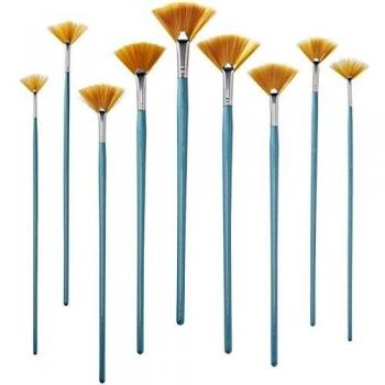 crelando® alta calidad Nylon Artista Pinceles Set, 9 piezas, cerdas sintéticas