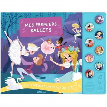 Libro ilustrado Mes premiers ballets de Auzou, con historias sobre ballet para niños, ilustraciones coloridas, texto adaptado para pequeños lectores y un enfoque en la introducción al mundo del ballet