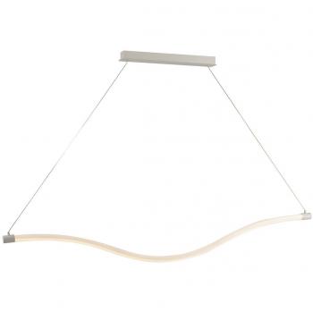 Plafón LED Colgante Halo de Metal con Difusor Acrílico Blanco, 1 Ampoule, 2330lm, 4000K, Dimensiones: 151,5x6,5x17cm
