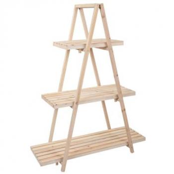Estantería expositor de madera marrón 98x38x127 cm con 3 estantes