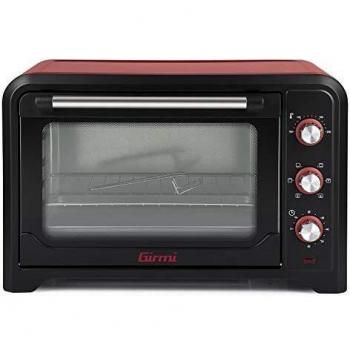 Horno Eléctrico de Convección Girmi FE42, 2000W, 42 Litros, Ventilación, Luz Interna, Grill Inoxidable, Accesorios Incluidos, Rojo / Negro