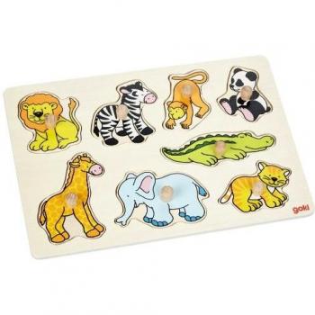 Puzzle de Madera Animales del Zoo - 8 Piezas para Niños