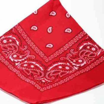 Bandana de color rojo y blanco, en ambos lados rojo rosso 55 x 55 cm