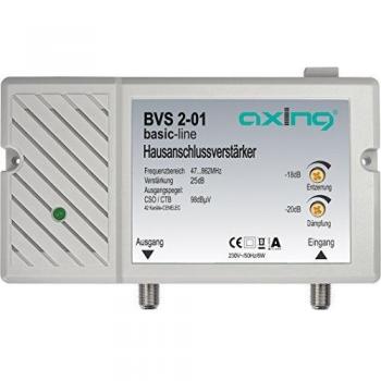 Amplificador de Conexión Doméstica Axing BVS 2-01, 25 dB, 98 dBµV, Frecuencia de hasta 862 MHz