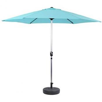 Parasol de Jardín Aluminio Sol Azul Ø3m con base