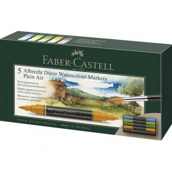 Estuche con 5 Marcadores Acuarelables Albrecht Dürer Plenairism Faber-Castell