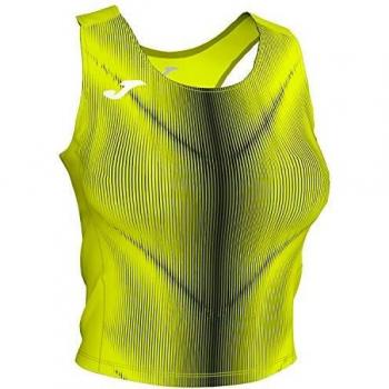 Joma Olimpia Top Señora, Mujer, Amarillo Fluor-Negro, S