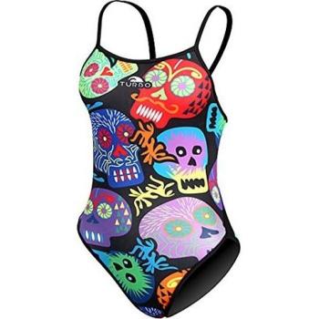 Turbo Traje de Baño Halloween Calaveras Multicolor Grande
