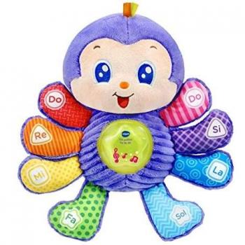 VTech Lila Patitas Do Re Mi, Peluche Interactivo para bebés +6 Meses, Día con Actividades más dinámicas y Modo Noche con Sonidos y melodías relajantes, Multicolor, versión ESP, Color