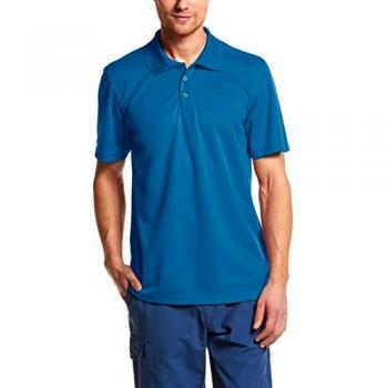 Maier Sports Ulrich Men's Short Sleeve Polo Shirt, Imperial Blue, Size L, 100% Polyester, Comfortable Hiking and Leisure Wear