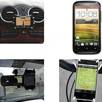 soporte para coche y para mesa etc. para HTC Desire X, negro araña. montaje de la salida aire, espejo retrovisor, bicicletas, etc. Trípode - K-S-Trade