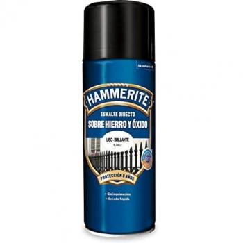 Hammerite Esmalte directo sobre hierro y óxido Liso Brillante en Spray Blanco 400 ml