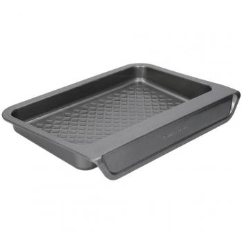 Bandeja para Hornear Rectangular MasterClass Smart Stack - Diseño Apilable, Antiadherente, Resistente a Arañazos, Apta para Lavavajillas, Sin BPA, Pequeña