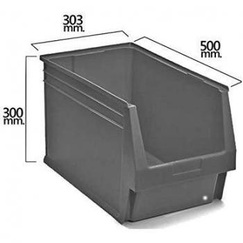 TAYG 21070080 Gaveta Apilable Almacenamiento Gris Nº59 500x303x300 mm.