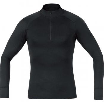 GORE RUNNING WEAR Essential Base Layer - Camiseta cuello de running para hombre, color negro, talla XXL