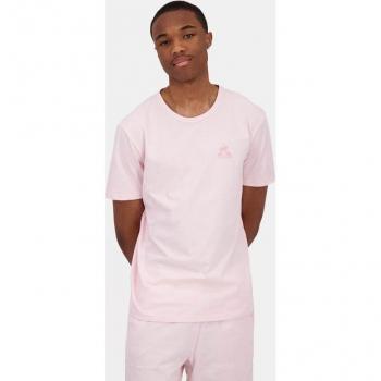 Camiseta de hombre Le Coq Sportif Monochrome N°3 manga corta rosa claro
