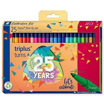 STAEDTLER 323 C25 TA Triplus Colour Limited Edition - Rotuladores de punta de fibra, 1 mm, colores surtidos