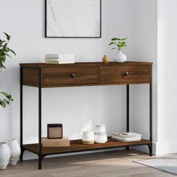 Consola de Madera Multicapa Roble Marrón 100x34,5x75 cm