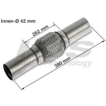 Unión flexible de escape HJS 83 00 8533, tubo de acero inoxidable Interlock para Volkswagen Polo IV (3/5 puertas)