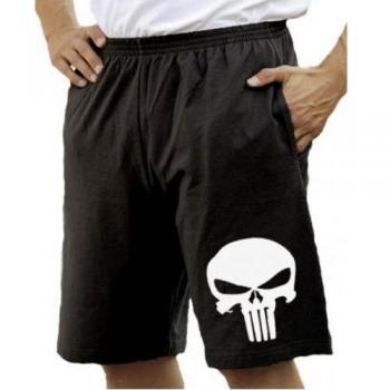 Touchlines Bermuda Short The Punisher - Pantalones cortos, color negro, talla L