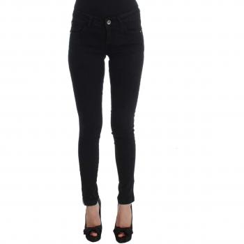 Black Cotton Slim Fit Denim Jeans - Costume National C’N’C, Slim Fit, Female, Black, Size: W26, Skinny Jeans with Logo