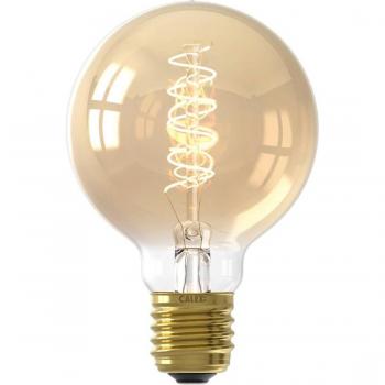 Bombilla LED regulable Calex E27 G80 3,8W filamento LED Flex 821 oro dim